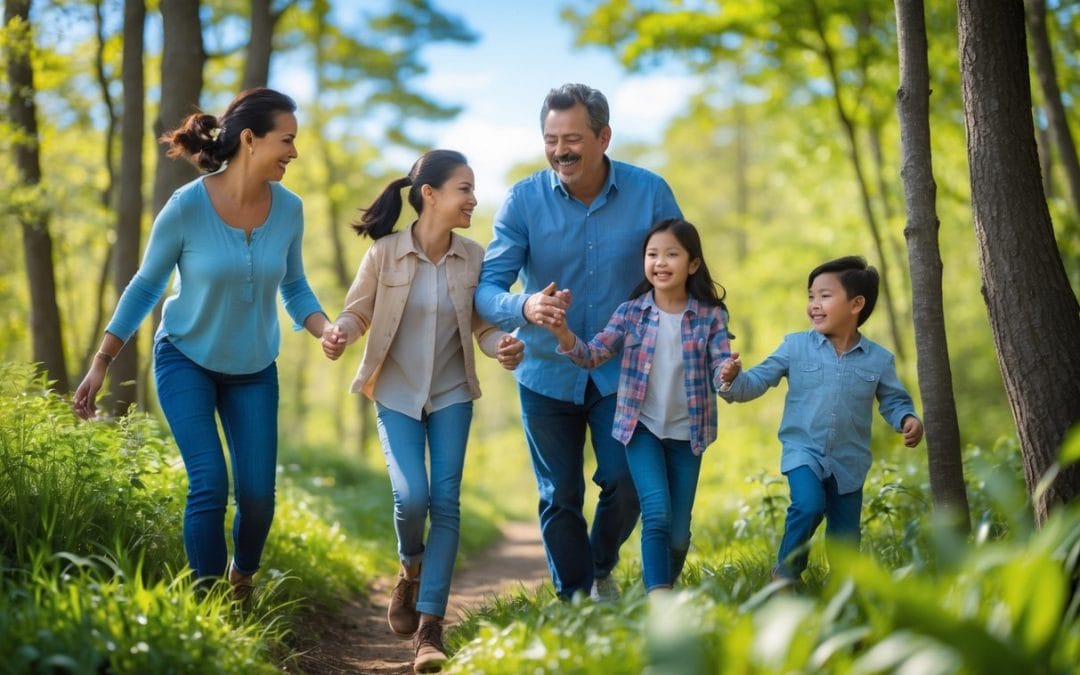 Familieeventyr i naturen med fars dag som anledning